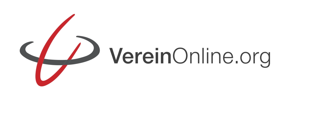 Geschwungene Grafik welche stilisiert eine Kugel darstellt, daneben der Name Verein online